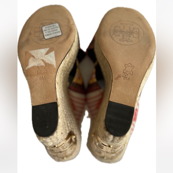 New Tory Burch Kristen Espadrille Wedge Canvas Sandals Size
9 - Picture 7 of 7